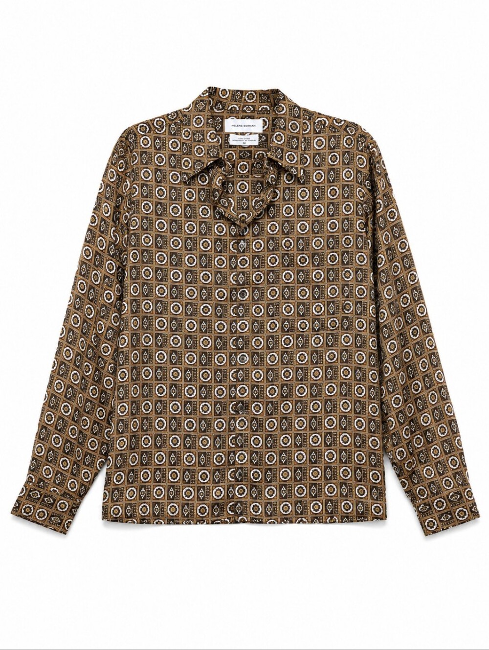 Urban Outfitters Brown Geometric Print Lightweight Shirt Jacket
